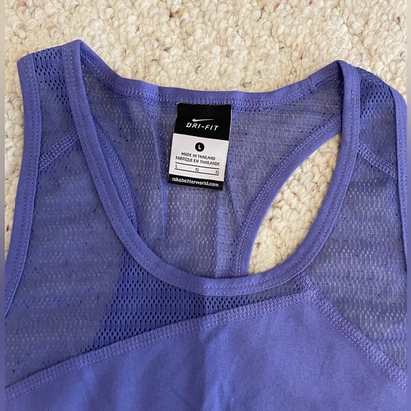 Nike Women’s Running Tank Tops (2), Neon Green and Purple, Size Larges - Picture 5 of 8